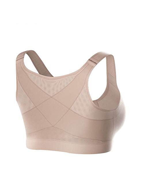 YAG Newest Women Posture Corrector Sports Bra Back Support Wireless Shockproof Fitness Brassiere Promotion 2.27 (Color : White, Size : Medium)