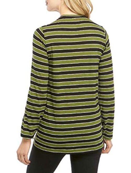 Michael Michael Kors Womens Striped Oversized T-Shirt