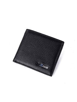 DZX Genuine Leather Bluetooth Smart Wallet for Men Anti Lost Finder GPS Locator Tracker,Black