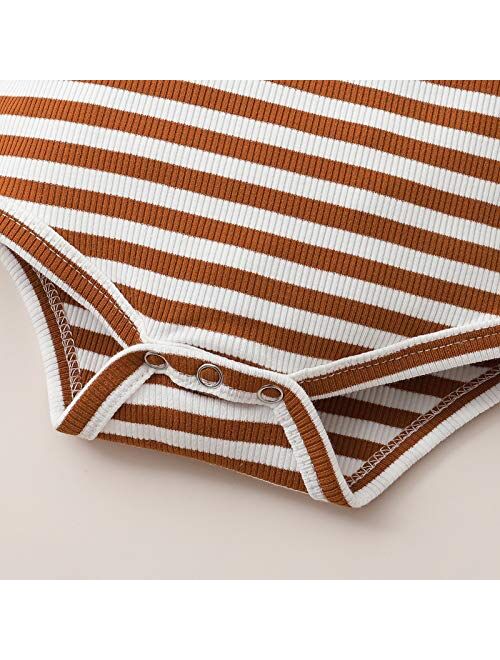 Newborn Infant Baby Girl Bow Sleeveless T-Shirt Halter Vest Tank Crop Tops Rainbow Shorts knitted lounge set 2Pcs Summer Clothes