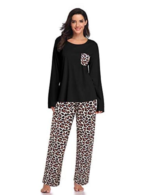 SHEKINI Women's Cotton Sleeve Printed lounge Pajamas Set