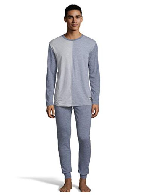 Hanes Jersey Jogger & Split Front Top knitted lounge set (P94149)