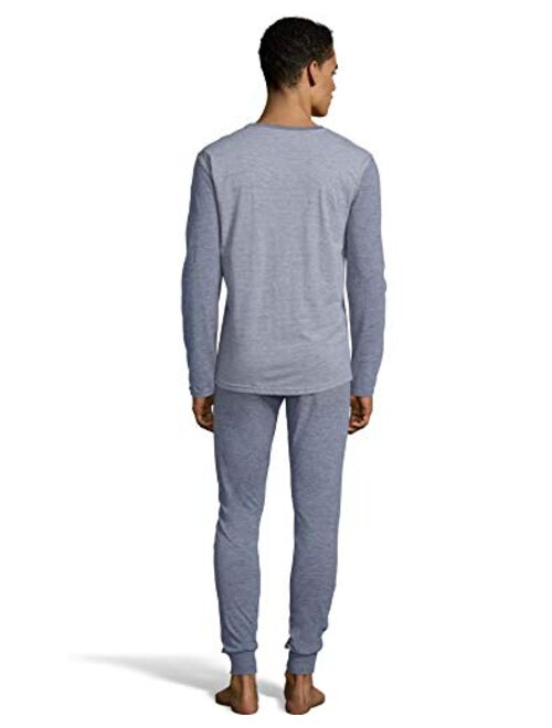 Hanes Jersey Jogger & Split Front Top knitted lounge set (P94149)
