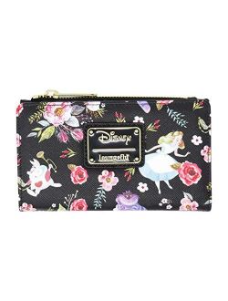 x Alice in Wonderland Character Floral Print Wallet