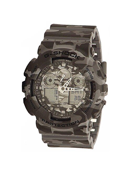 Casio G-Shock Men's GA-100 Camouflage Watch, Grey, One Size