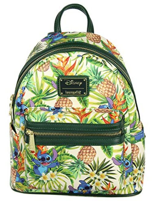 Loungefly Disney Lilo & Stitch Hawaiian Pineapple All Over Print Mini Backpack
