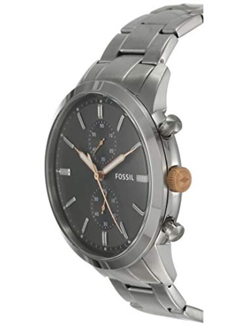 Fossil Men's Townsman Quartz Stainless Steel Watch, Color: Silver (Model: FS5407)