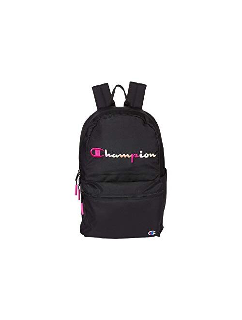 Champion unisex adult Billboard Backpack, Black/Pink, One Size US