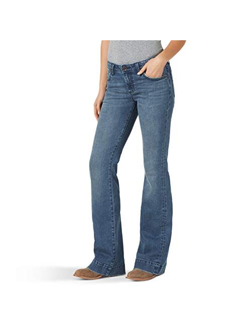 Wrangler Women's Retro Mae Mid Rise Wide Leg Trouser Jean