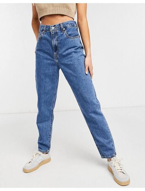 Levi's high loose tapered jean in midwash blue