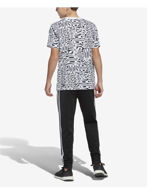 Adidas Big Boys Short Sleeve Allover Print Tee