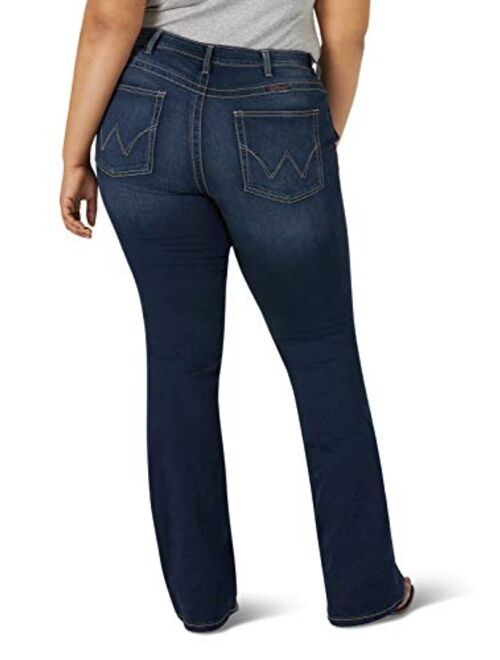 Wrangler Women's Plus Size Q-Baby Mid Rise Boot Cut Ultimate Riding Jean
