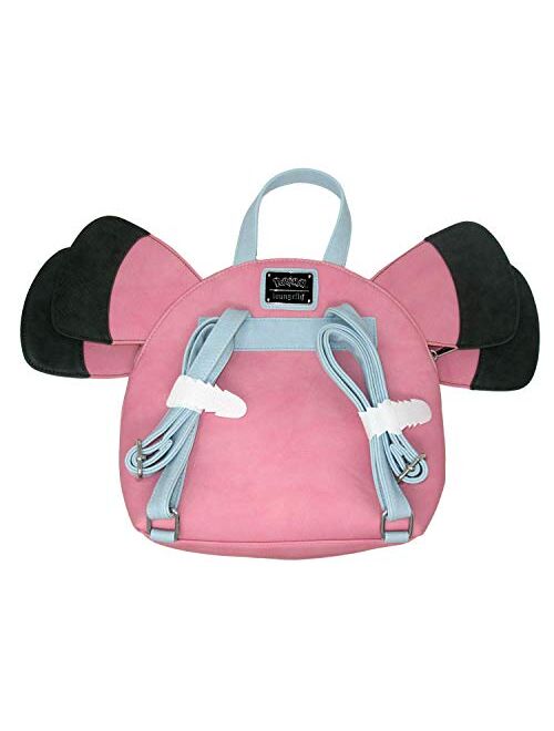 Loungefly Women's Snubbull Head Mini Backpack (Pink Multi, One Size)