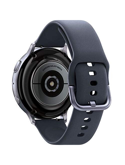 SAMSUNG Galaxy Watch Active2 (Silicon Strap + Aluminum Bezel) Bluetooth - International (Aqua Black, R820-44mm)