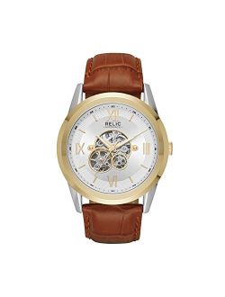 Relic by Fossil Men's Blaine Automatic Metal Skeleton Dial Watch