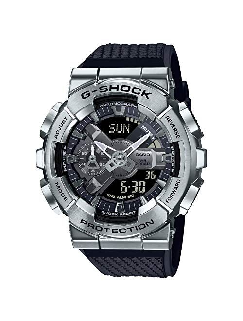 Casio G-Shock GM110-1A Silver Bezel Analog-Digital Watch