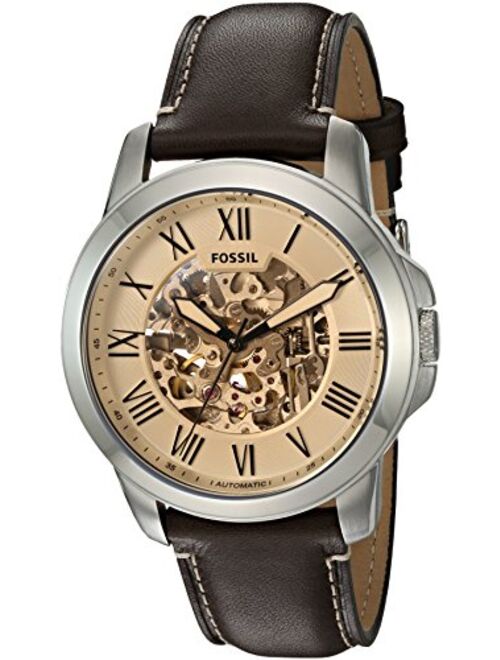 Fossil Men's ME3122 Grant Chronograph Dark Brown Leather Watch