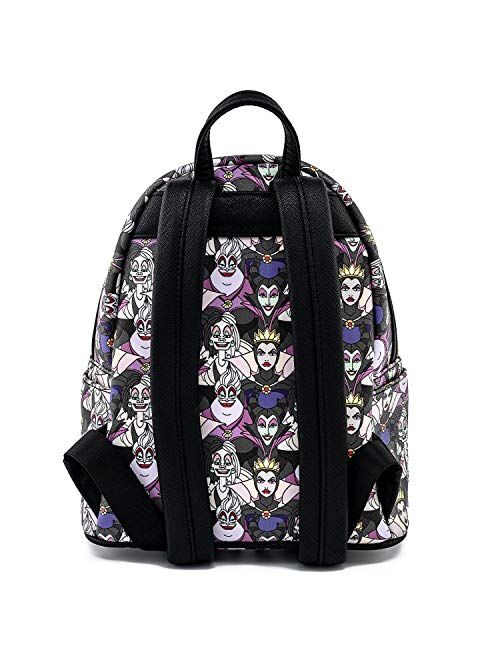 Loungefly Disney Villains All Over Print Womens Double Strap Shoulder Bag Purse