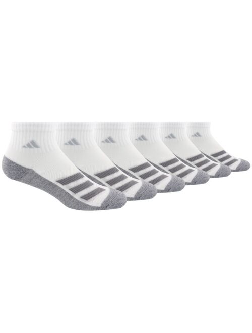 Adidas Big Boys Cushioned Angle Stripe Quarter Sock Pack of 6