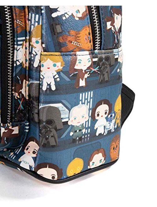 Loungefly Star Wars Chibi Death Star Battle Station Lineup Mini Backpack