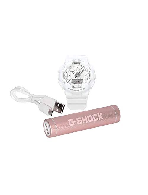 Casio G-Shock S-Series GMAS130-7ACG Gift Set Power Bank/Stepcounter Womens Watch
