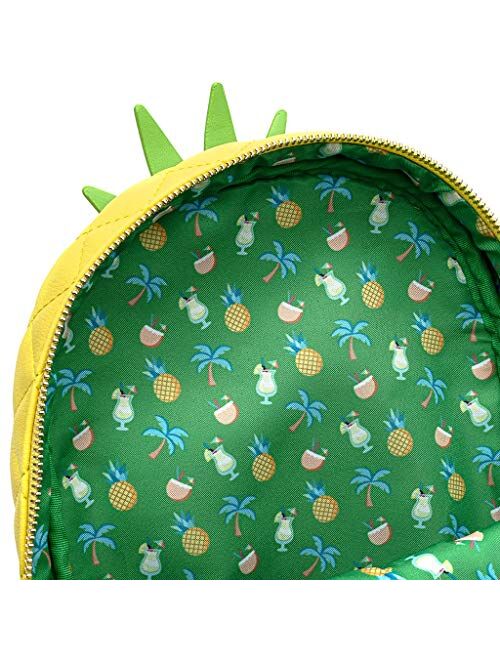 Loungefly Pool Party Pineapple Theme Faux Leather Mini Backpack