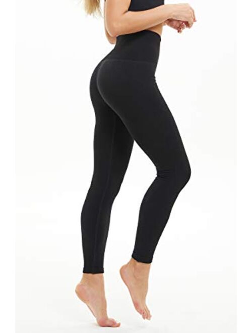 DINNAPE Tummy Control High Waisted Leggings for Women Fleece Lined Thick Winter Warm Seamless Leggings
