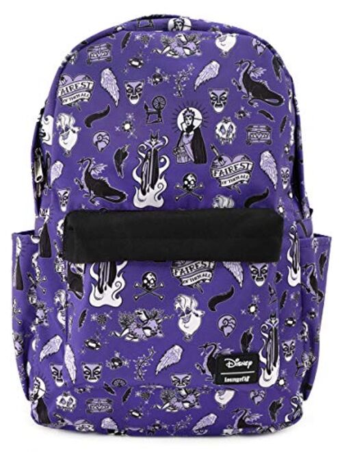 Loungefly x Disney Villain Icons Allover-Print Nylon Backpack