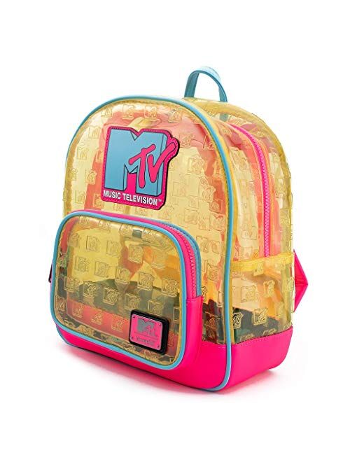 Loungefly MTV Clear Neon PVC Mini Backpack