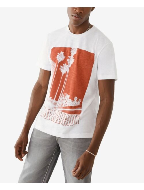 True Religion Men's Palm Tree Photo Print Tee