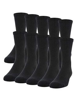 mens Cotton Crew Socks, 10 Pair