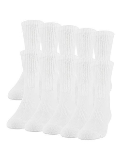 mens Cotton Crew Socks, 10 Pair