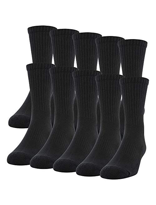 Gildan mens Cotton Crew Socks, 10 Pair