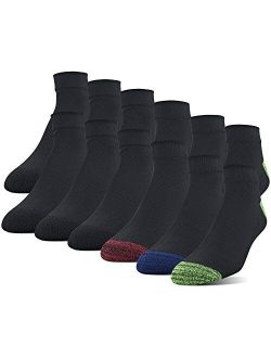 mens Polyester Half Cushion Low Cut Socks, 12-pack
