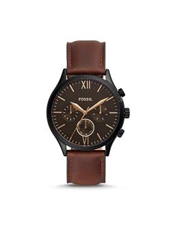 Fenmore Midsize Multifunction Brown Leather Watch BQ2453