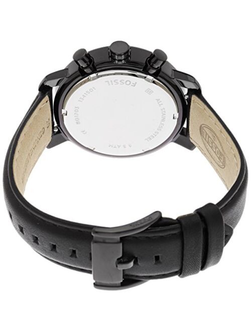 Fossil Rhett Chronograph Black Leather Watch BQ1703