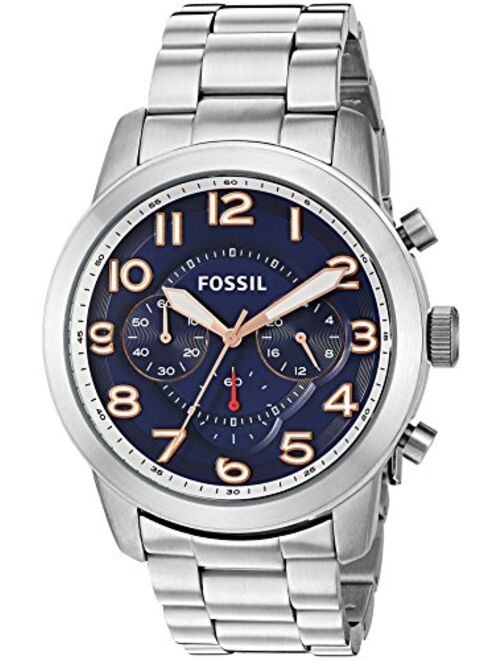 Fossil Men's Quartz Stainless Steel Watch, Color:Silver-Toned (Model: FS5203)
