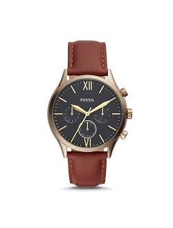 Fenmore Midsize Multifunction Brown Leather Watch BQ2404
