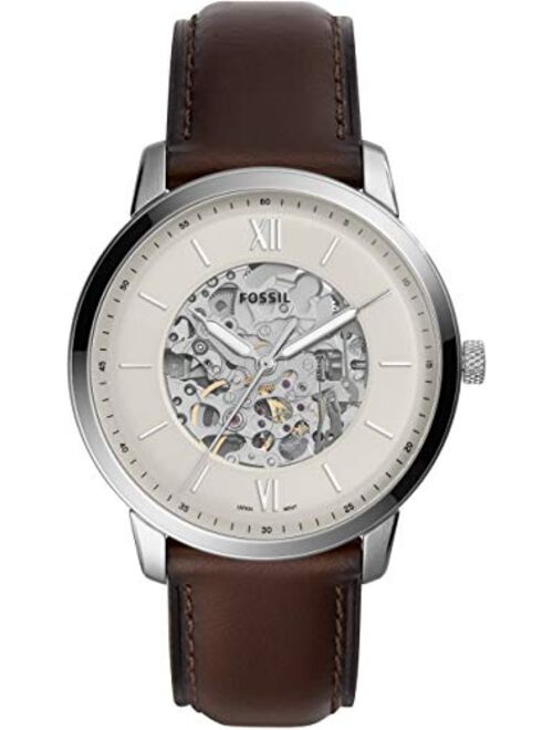 Fossil Neutra Automatic Cream Skeleton Dial Men's Watch ME3184