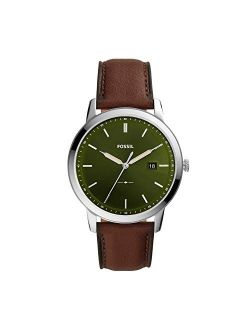 Minimalist Solar Three-Hand Date Leather Watch FS5838