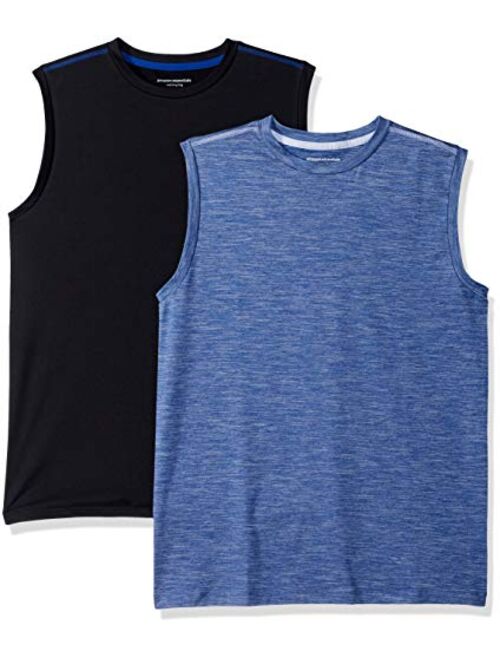 Amazon Essentials Boys' Active Performance Muscle Tank Tops