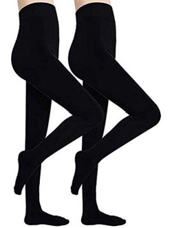 Diravo Womens Winter Warm Leggings Elastic Velvet Fleece Lined Thick Tight Leggings