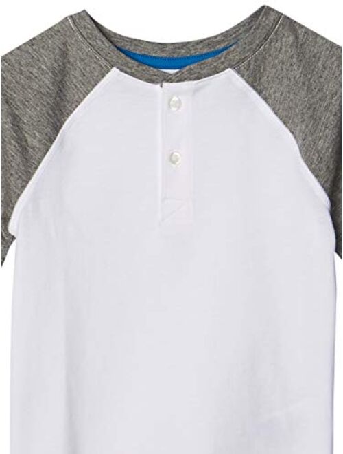 Amazon Essentials Boys' Short-Sleeve Henley T-Shirts