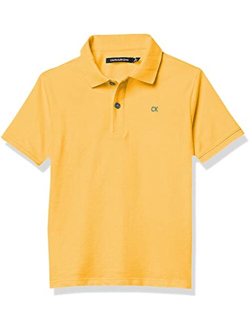 Calvin Klein Boys' Short Sleeve Solid Polo