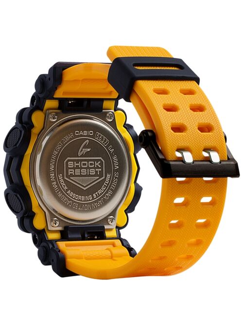 Casio Men's Analog-Digital Yellow Resin Strap Watch 49.5mm