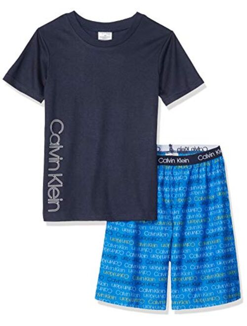Calvin Klein Boys' 2 Piece Sleepwear Top and Bottom Pajama Set Pj