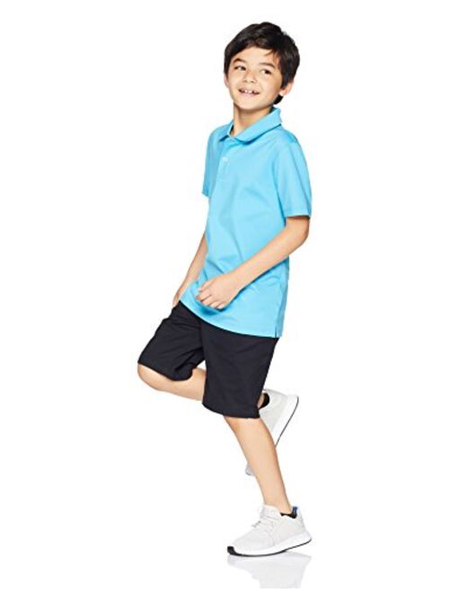Amazon Essentials Boys' Big Woven Flat-Front Khaki Shorts