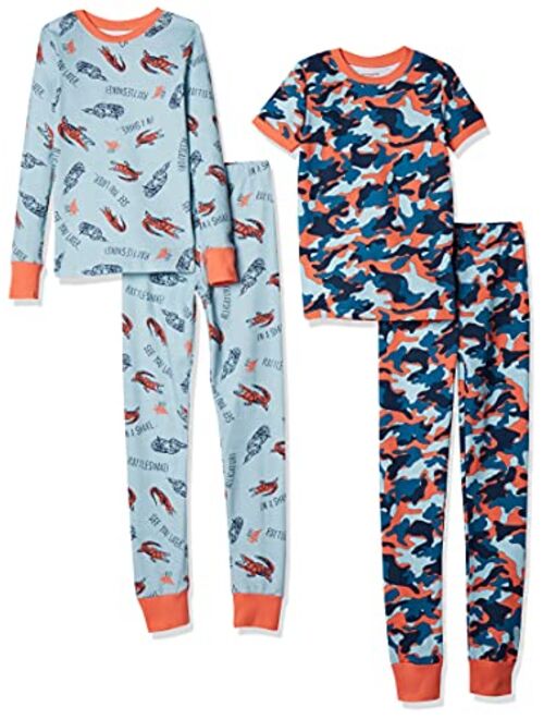 Amazon Essentials Boys' Snug-fit Cotton Pajamas Sleepwear Sets