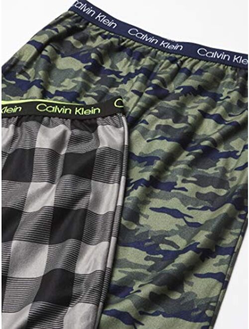 Calvin Klein Boys Sleepwear Super Soft Brushed Micro Pajama Pant, 2 Pack