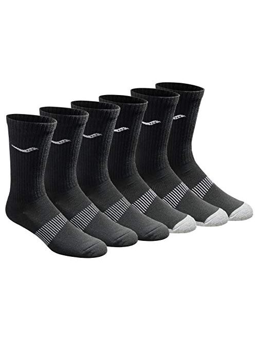 Saucony mens Run Dry Athletic Crew Socks